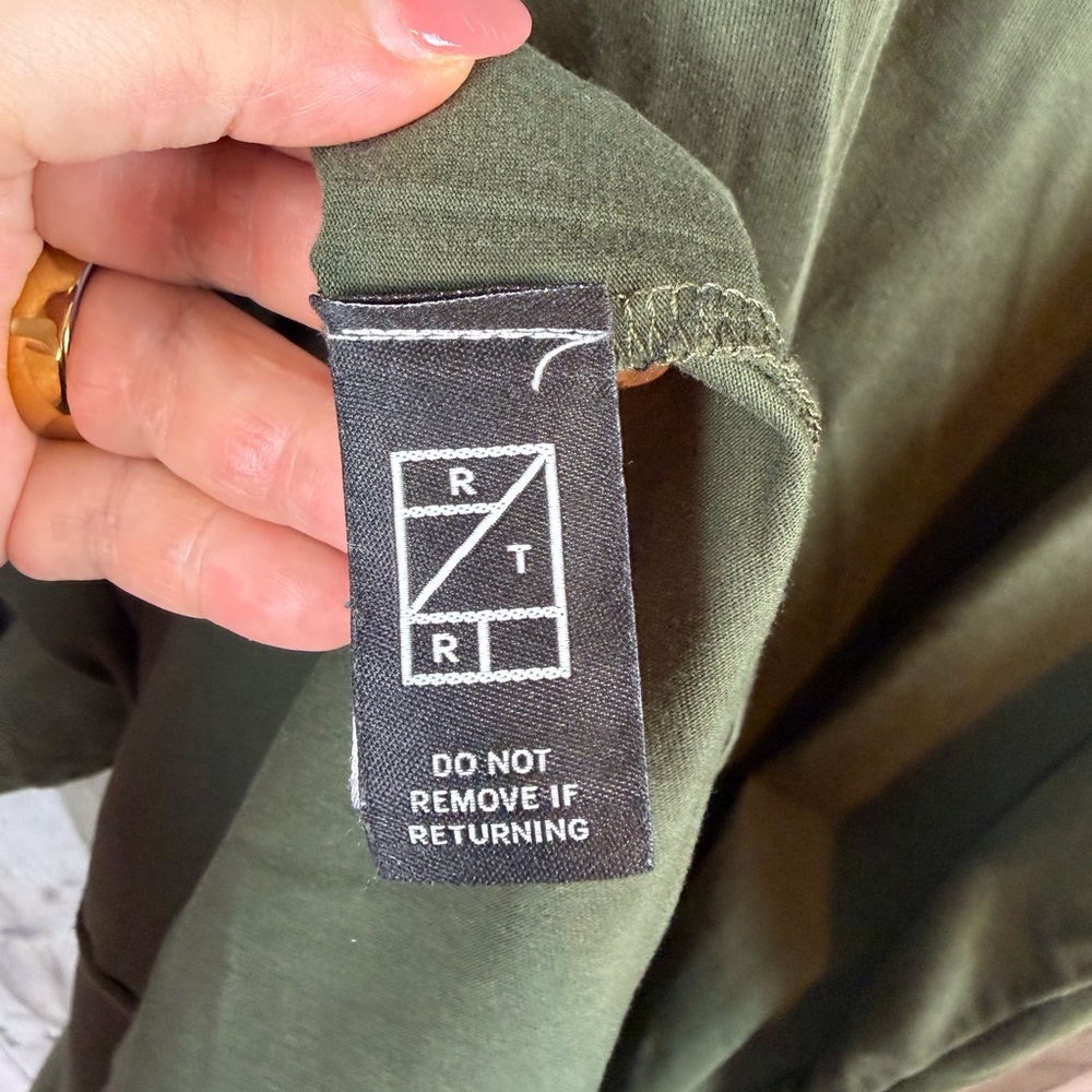 Modern Citizen Wei Tie Front Dress in Olive Green Size XS. - Picture 7 of 15